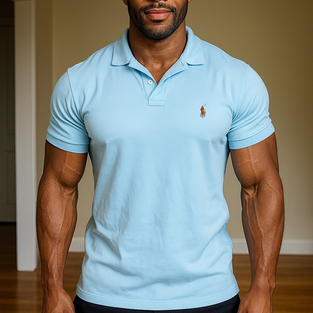 Ralph Lauren Men's Light Blue Polo shirt